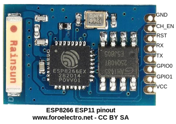 ESP8266 ESP11 pinout