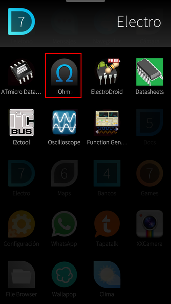 Apps Menu - Ohm