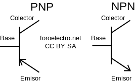 Pines y nombres de transistores