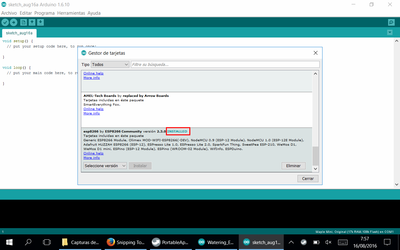 ESP8266 en Arduino IDE 07 - Instalación completada