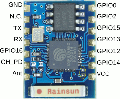 ESP8266 ESP03 pinout