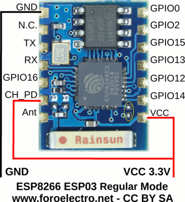 ESP8266 ESP03 Regular Mode