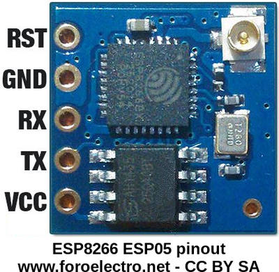 ESP8266 ESP05 pinout