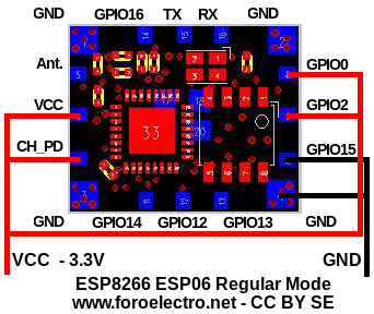 ESP8266 ESP06 Regular Mode