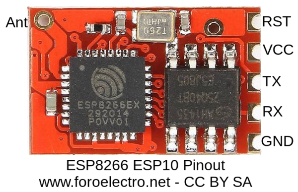 ESP8266 ESP10 pinout